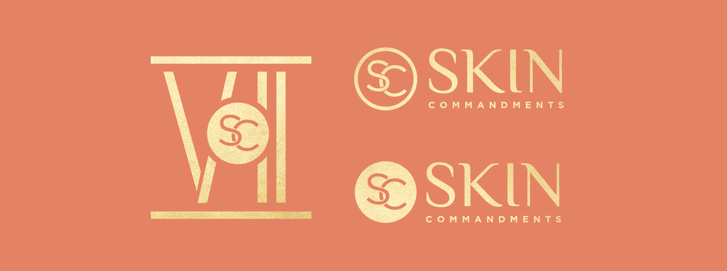 Skin Commandments - Logo Lock ups Pink & Gold