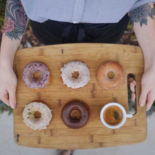 donuts espresso tattoos top down small